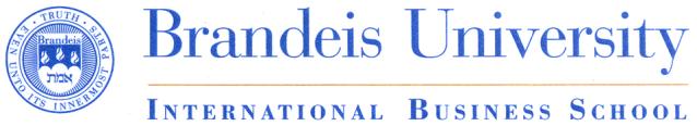 Brandeis University International Business School Assistant, Associate or Full Professor in Industrial Organization or Business/Behavior Economics