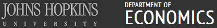 Johns Hopkins Department of Economics Applied Micro, Micro Theory and Macro/Money Positions
